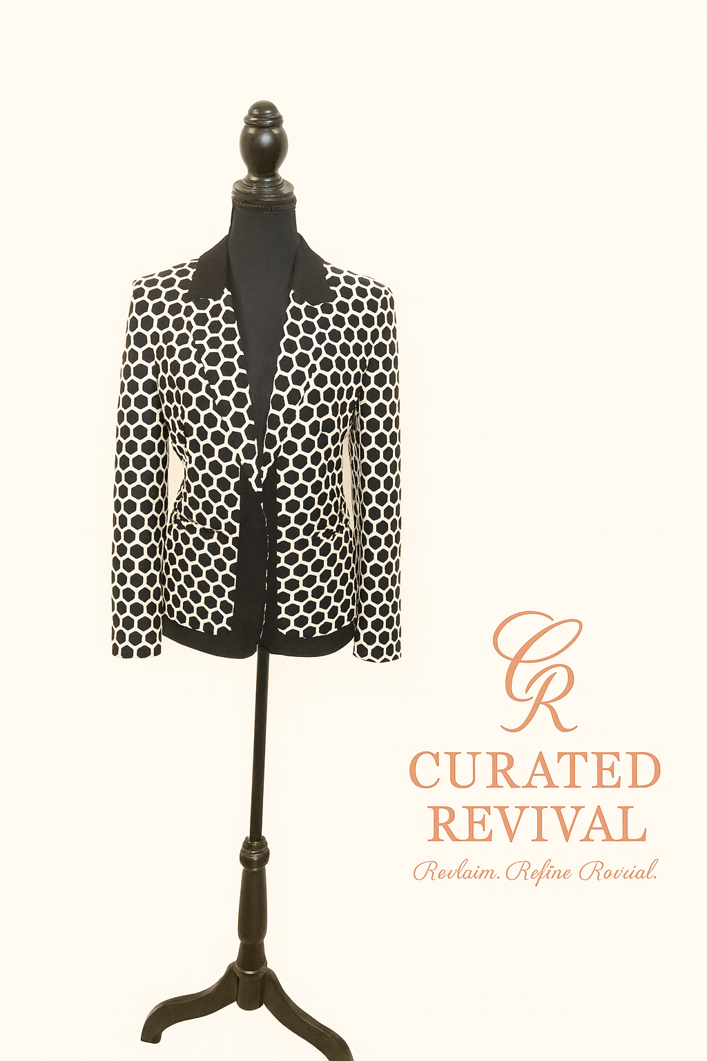 Leifnotes Graphic Dot Blazer โ Size 14