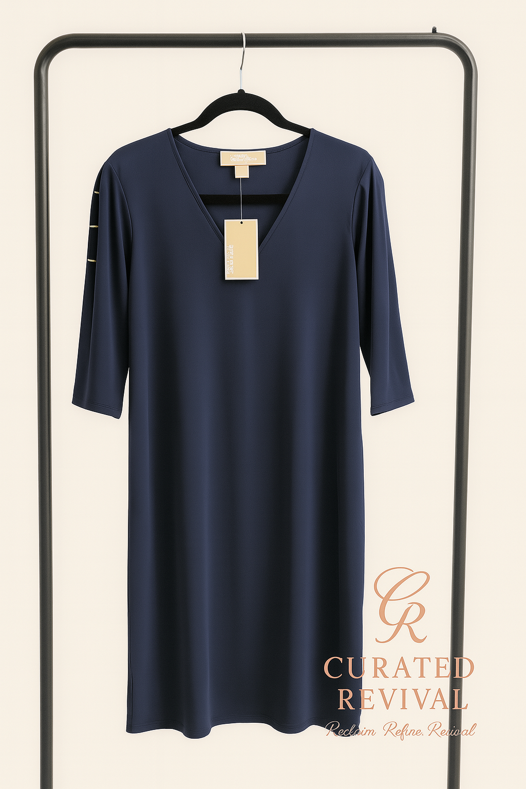Midnight Minimalist – Michael Kors T-Shirt Dress Size Large - $52