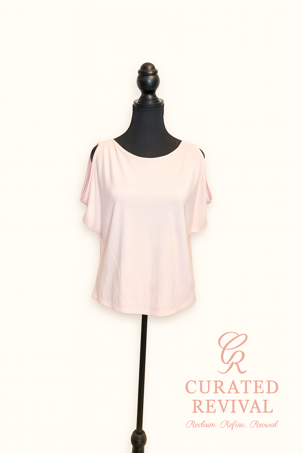 Massimo Dutti Blush Cut-Out Top (Size M)