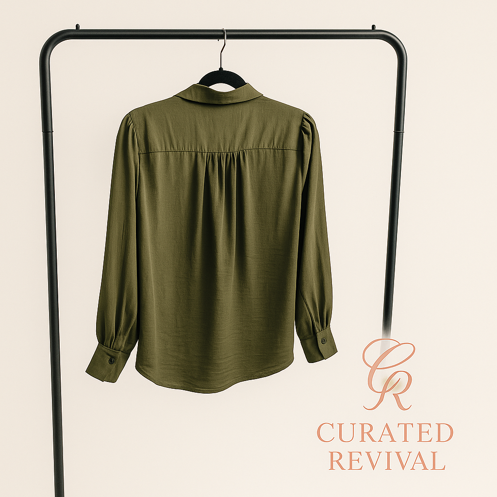 After Hours – Banana Republic Draped Blouse Size M - $34