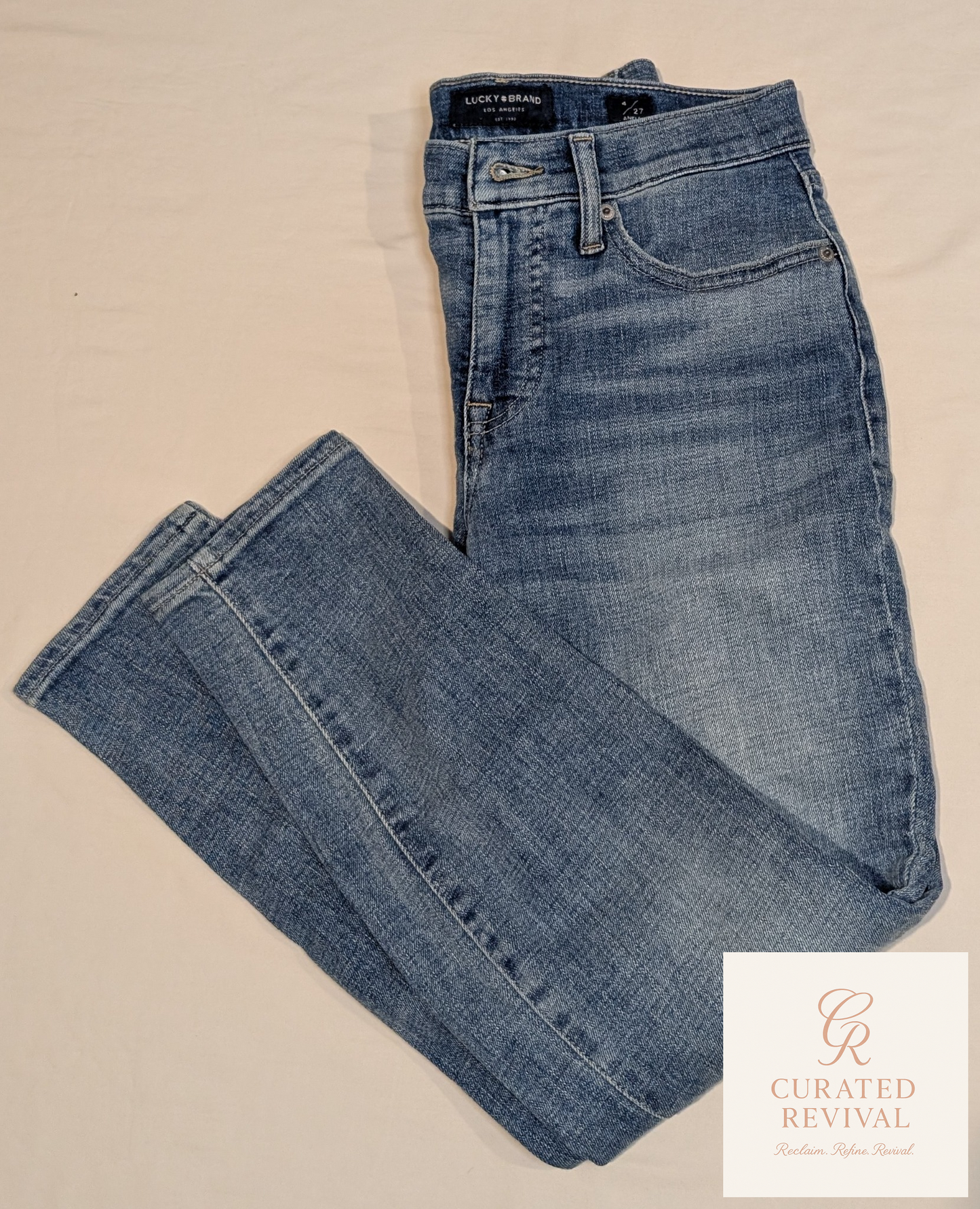 Lucky Strike – Lucky Brand Mid-Wash Denim Size 6/27 - $58