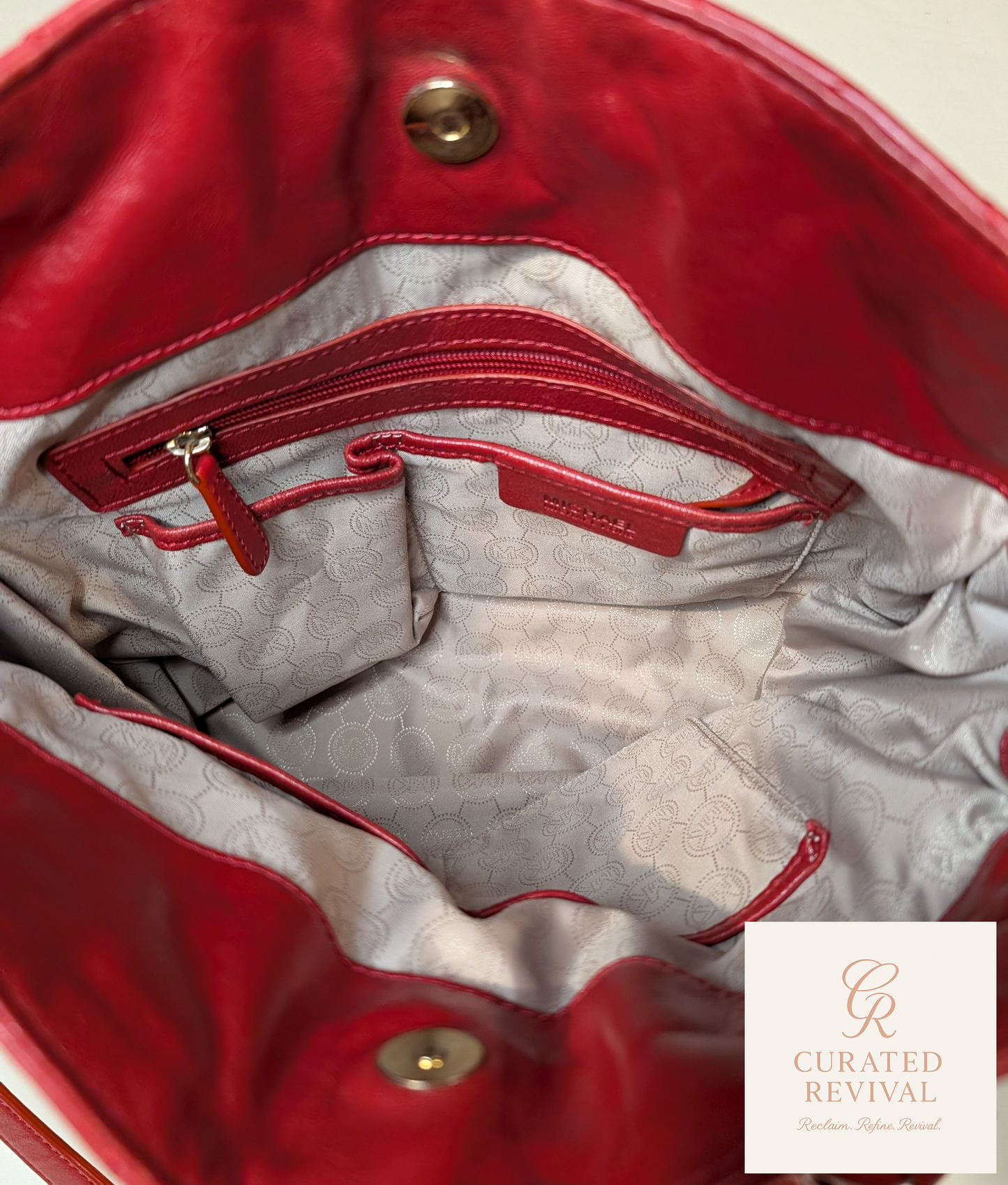 Main Character Carry – Michael Kors Red Studded Satchel