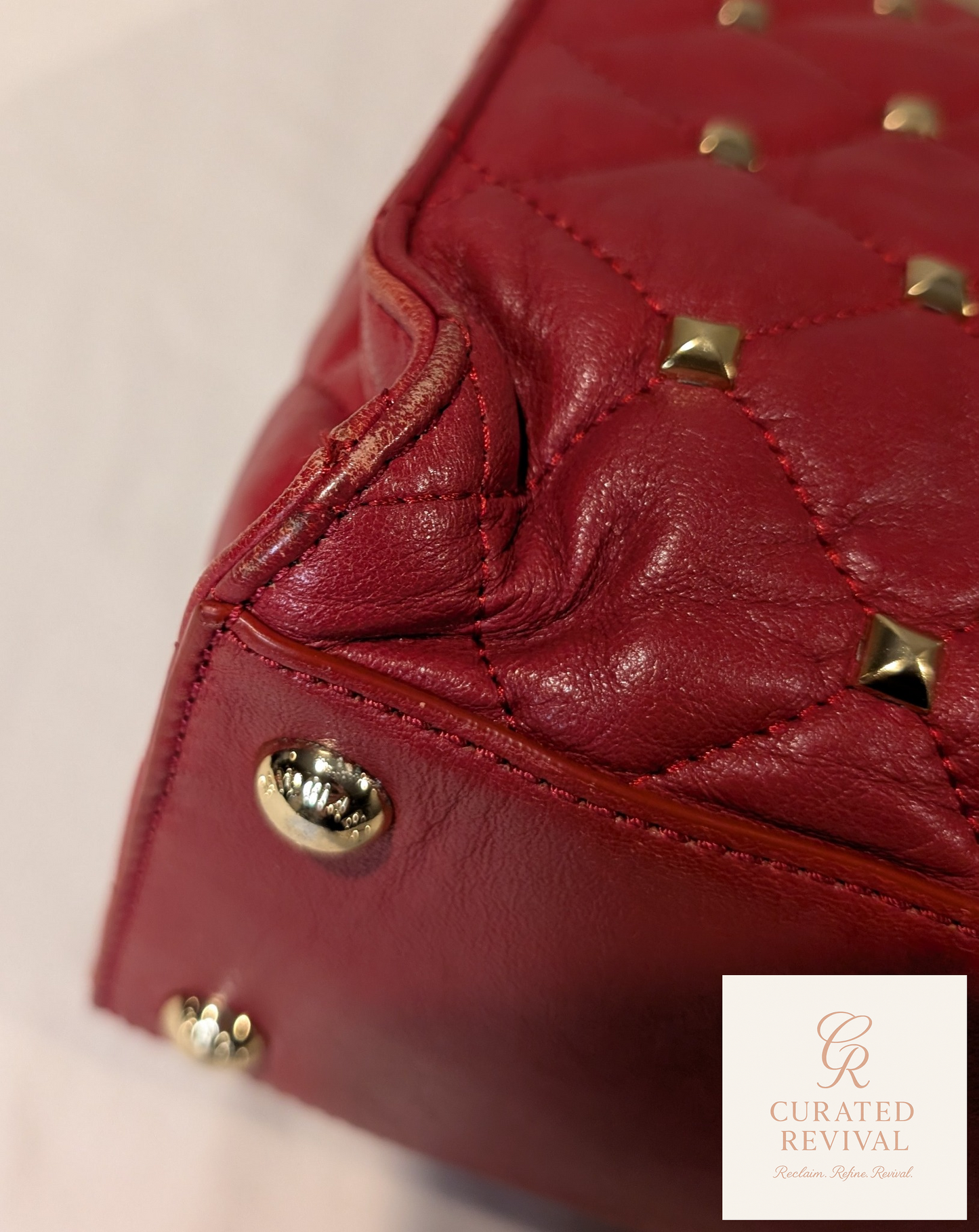 Main Character Carry – Michael Kors Red Studded Satchel