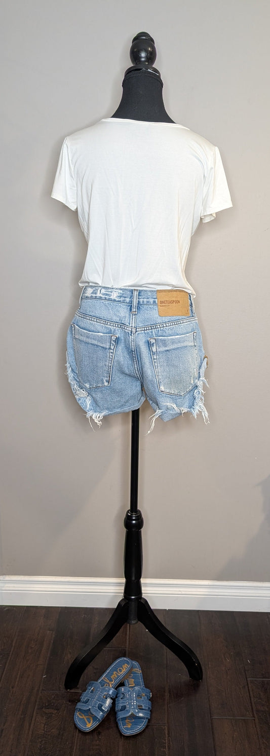 One Teaspoon Bandit Denim Cut-Off Shorts — Women's detail view 2