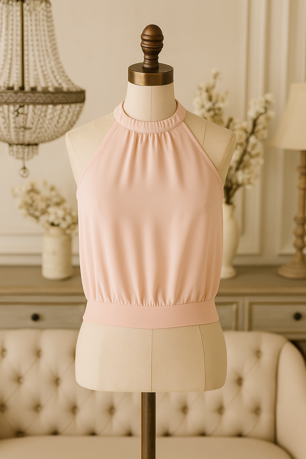 Wilfred Blush Halter – Soft Satin, Strong Intentions