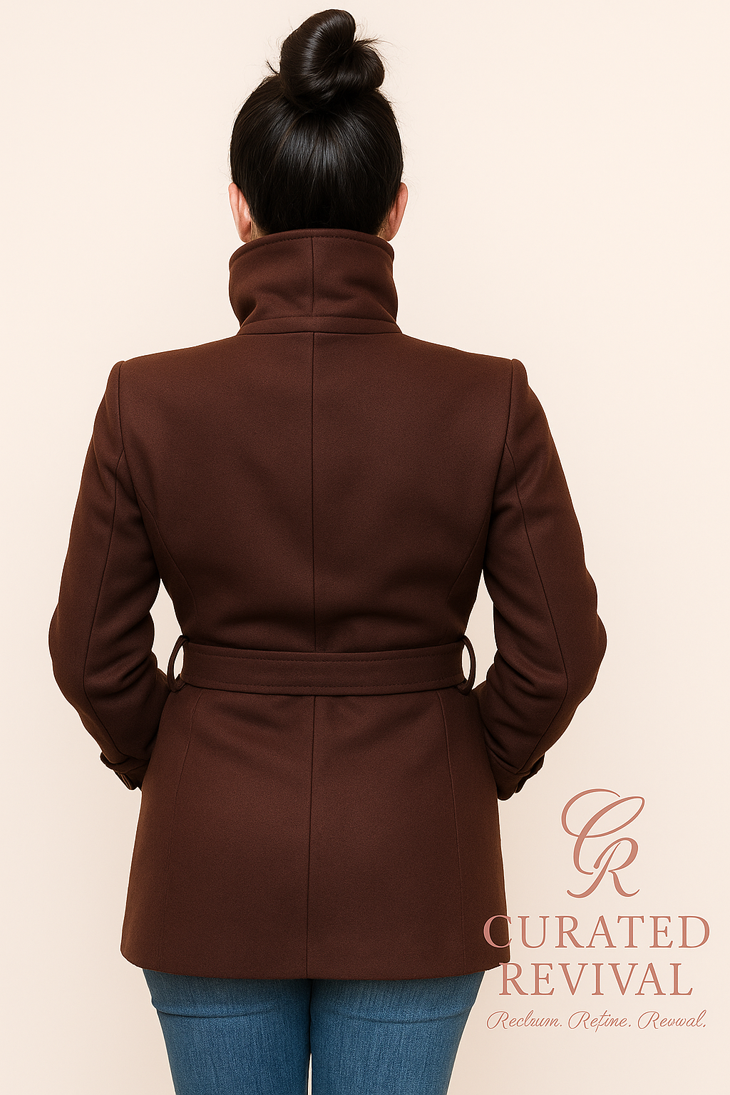 Ted Baker Belted High-Neck Jacket ā Size Small