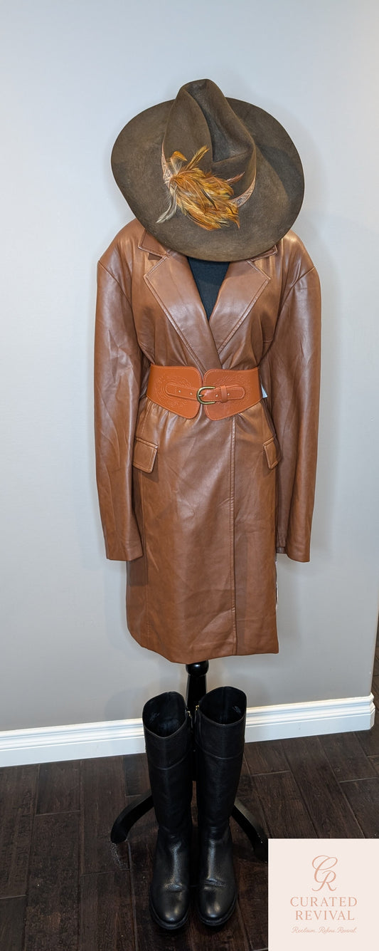 Avec Les Filles Cognac Faux Leather Jacket – Size 3X (NWT) - $98