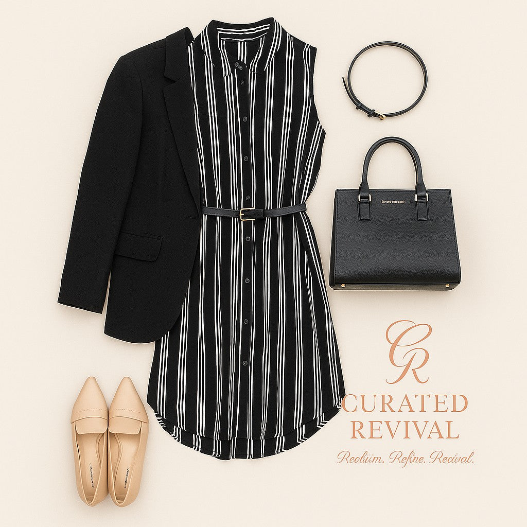 Line of Command – Banana Republic Striped Shirt Dress Size S - $42