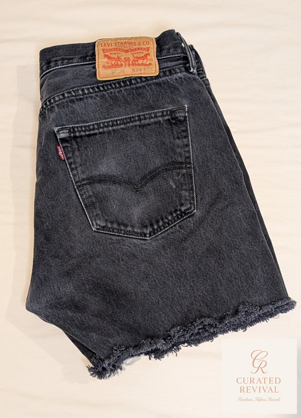 Levi's Black Cutoff Shorts — Size 34