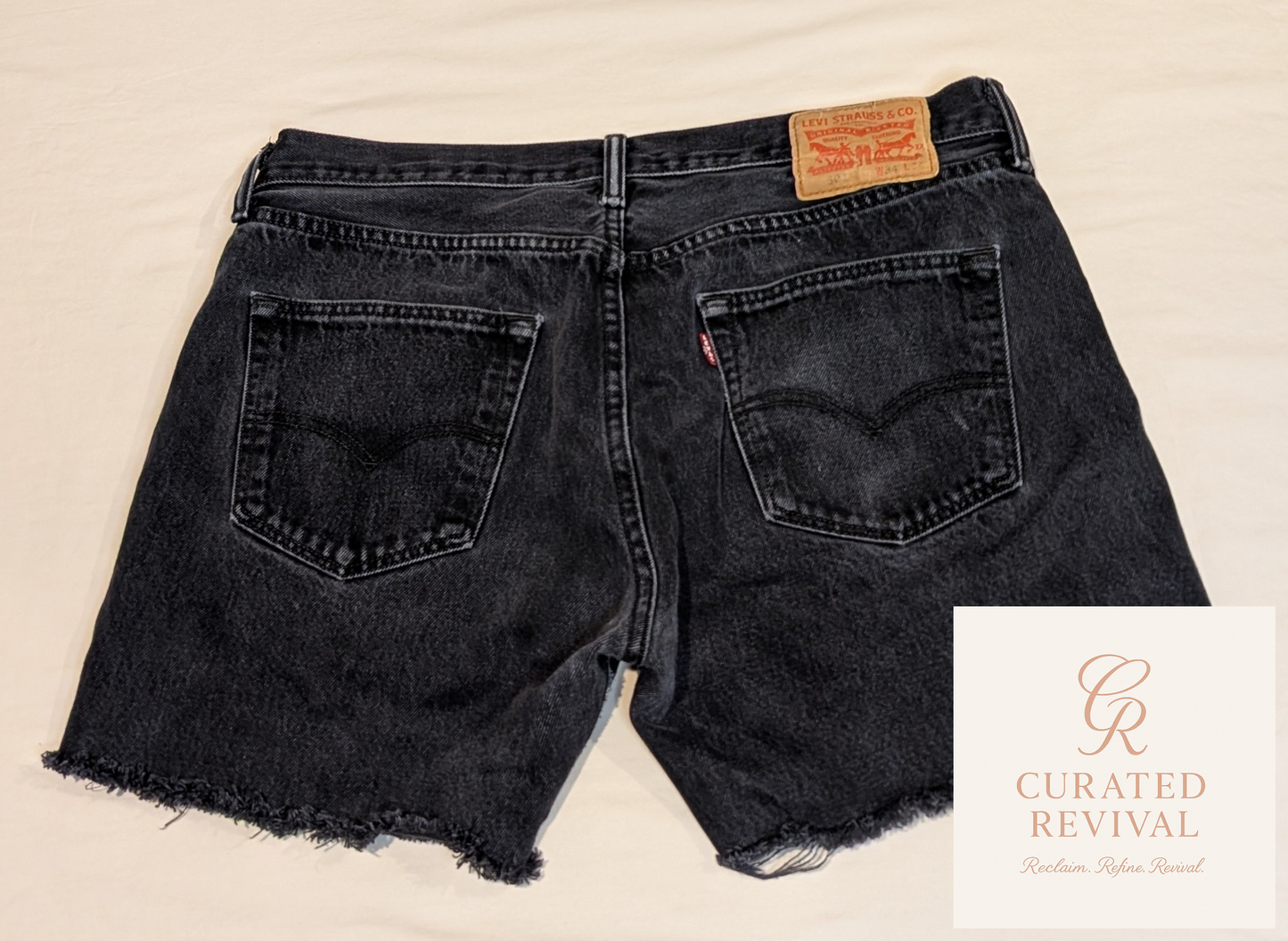 Badass Basics – Levi's Black Cutoff Shorts Size 34 - $38