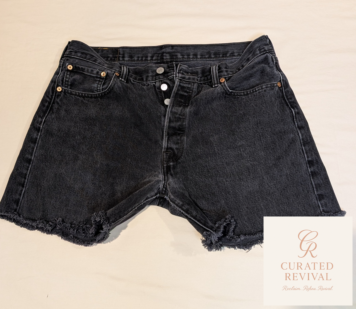 Levi's Black Cutoff Shorts — Size 34