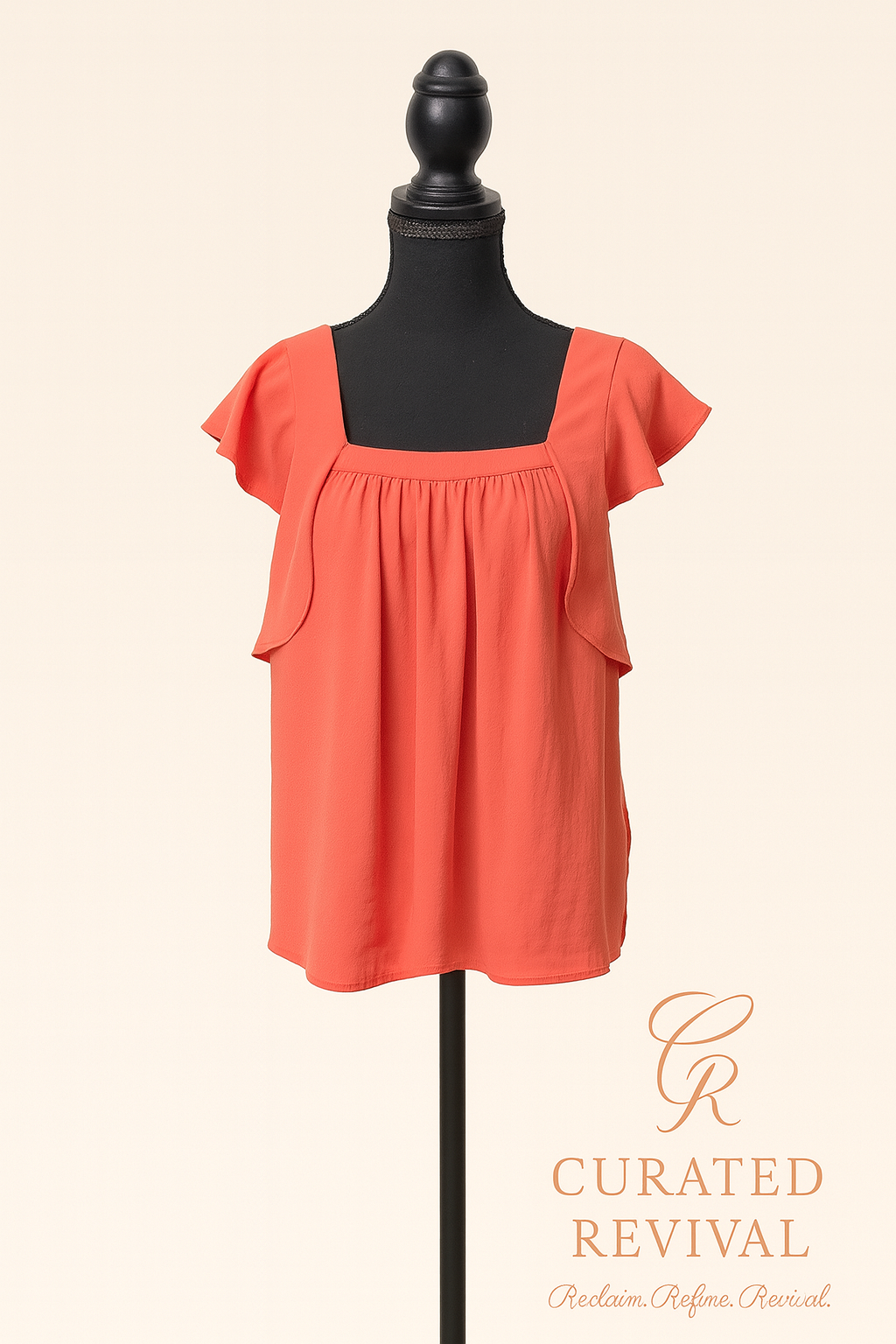 Meadow Rue Ruffle-Front Top — Women's Size 4