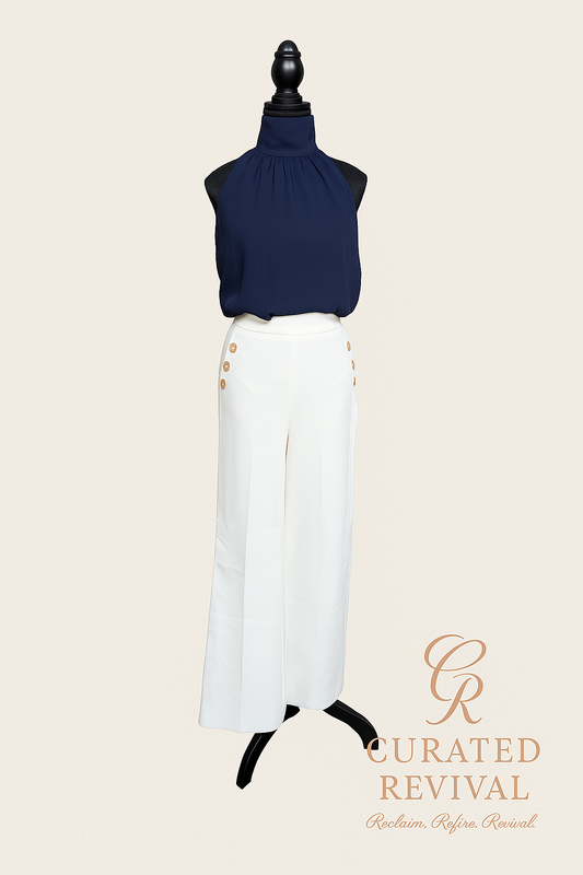 Blue Crush – Babaton High-Neck Draped Top