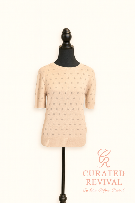 Karl Lagerfeld Dot Knit Top (Size L)