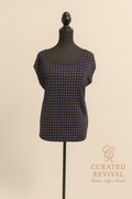 Golden Hour – Michael Kors Navy Studded Top (Size M)