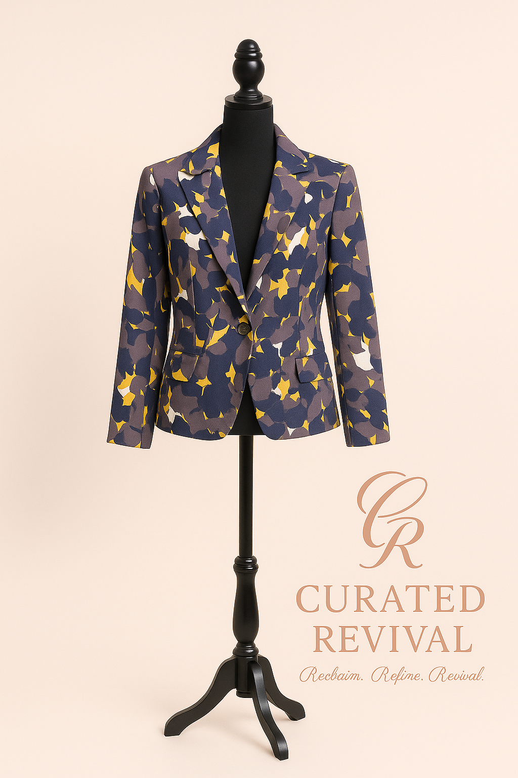 Together London Abstract Floral Blazer – Size 12