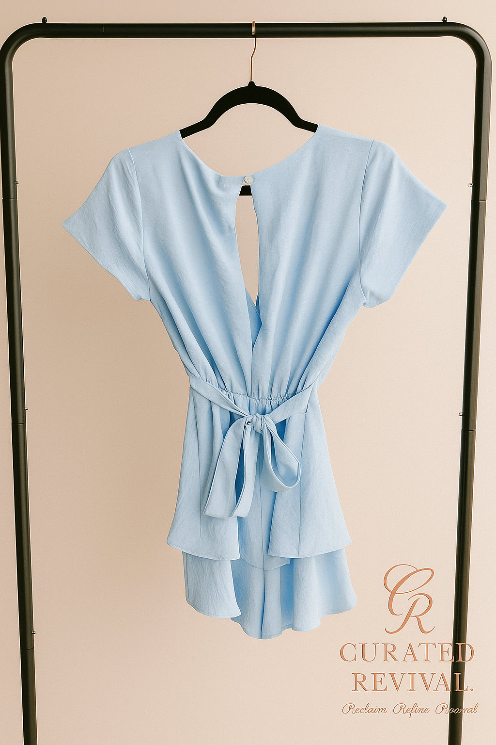 Alter’d State Blue Ruffle Romper — Size S
