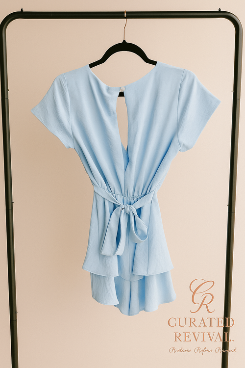 Alter’d State Blue Ruffle Romper — Size S