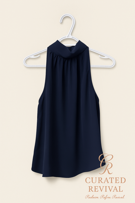 Blue Crush – Babaton High-Neck Draped Top