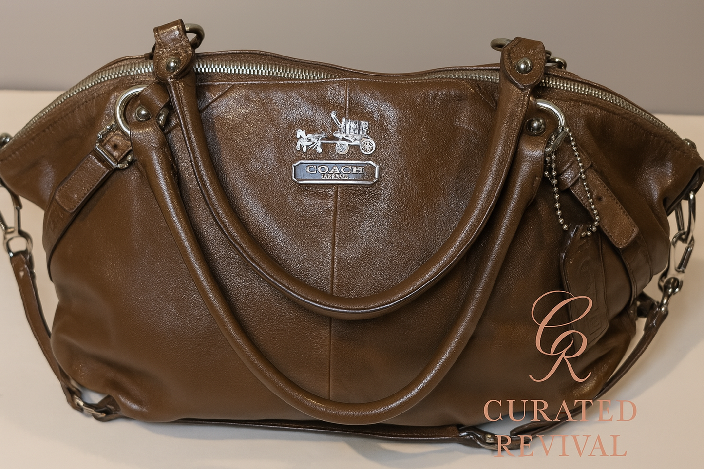Soft Power – Coach Slouchy Leather Shoulder Bag $58