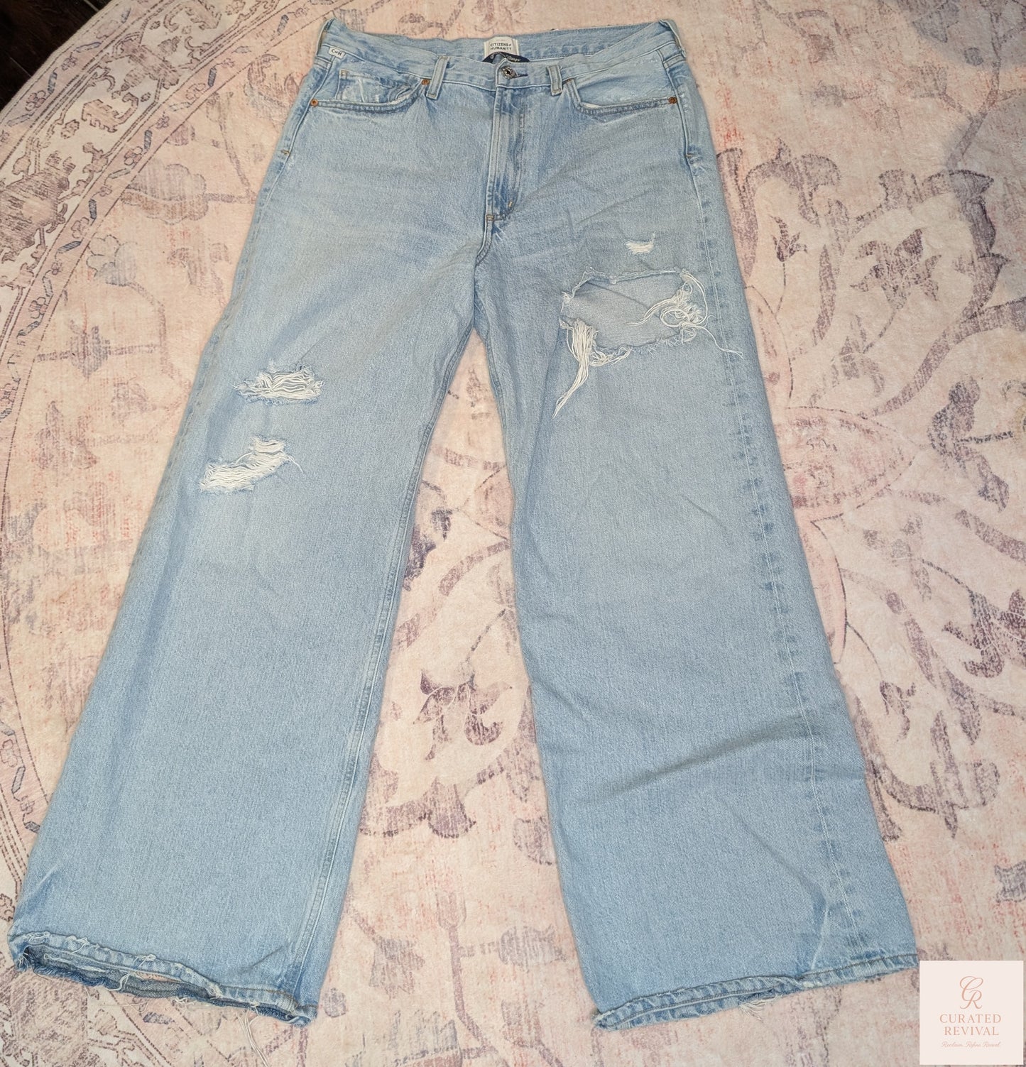 Citizens of Humanity Distressed Straight-Leg Jeans  Size 30 - $58