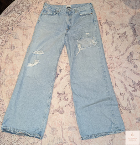 Citizens of Humanity Distressed Straight-Leg Jeans  Size 30 - $58