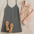 Oak + Fort Minimalist Slip Dress — Size S