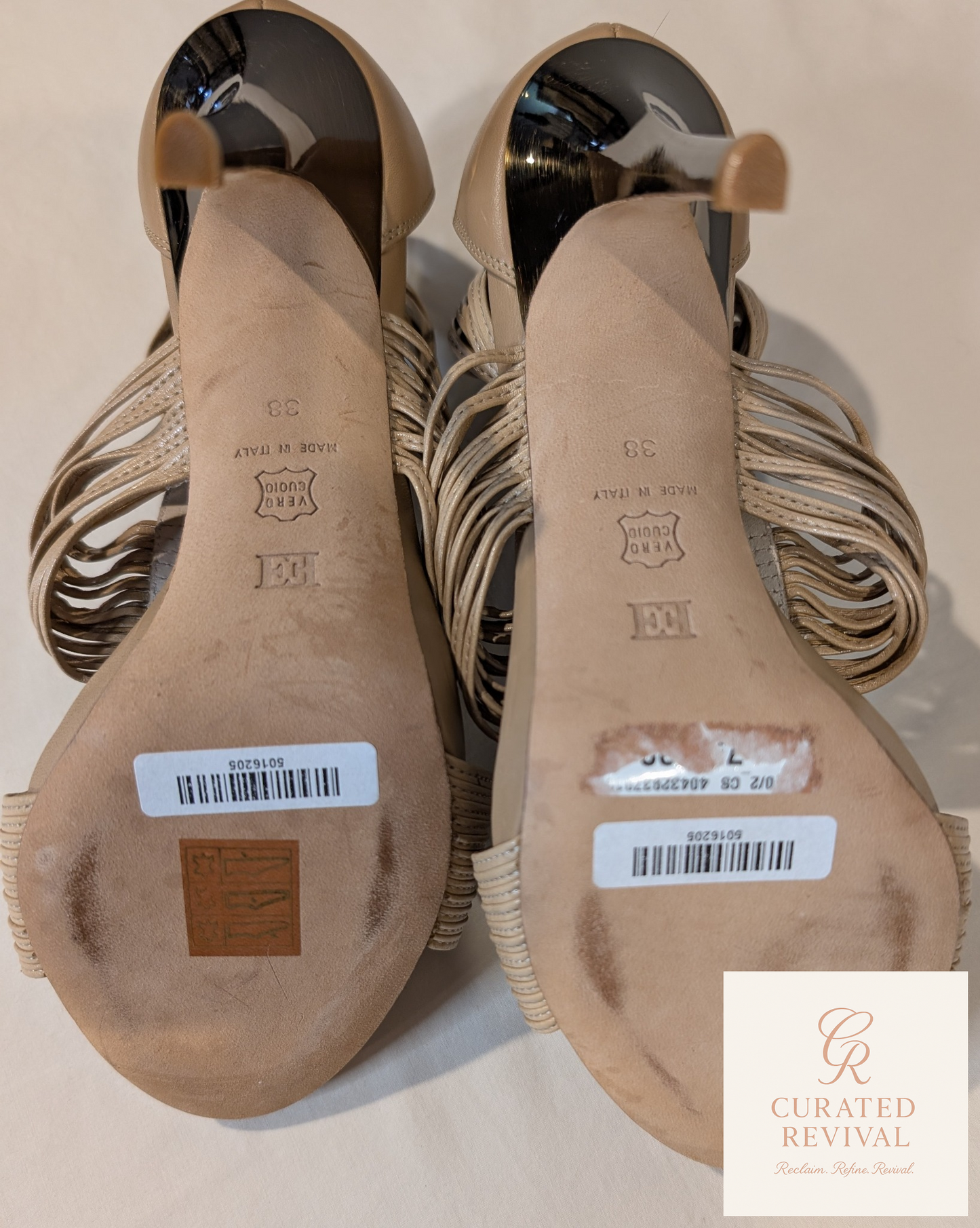 Golden Hour Gala – Escada Heels (Size 38) $148