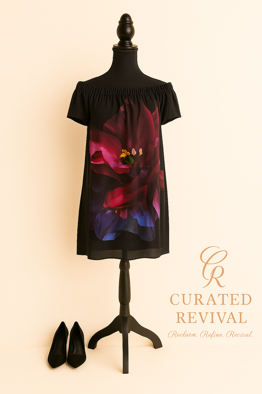 Midnight Bloom – Ted Baker Off-Shoulder Dress