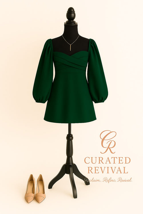 Abercrombie Puff-Sleeve Dress — Size S