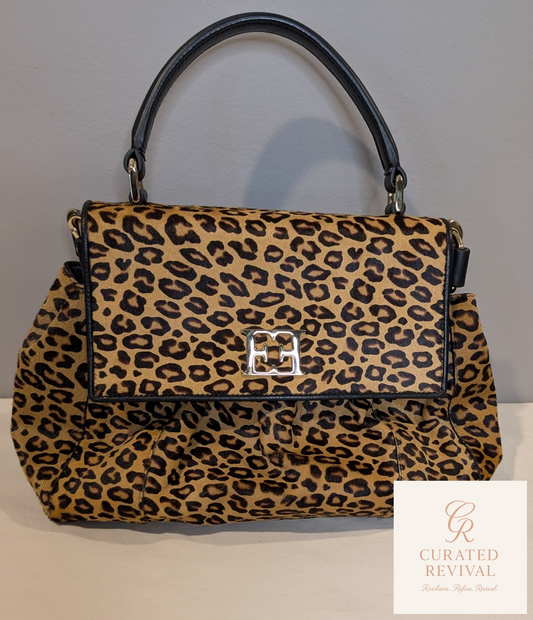Main Character Moment – Escada Leopard Top Handle Purse