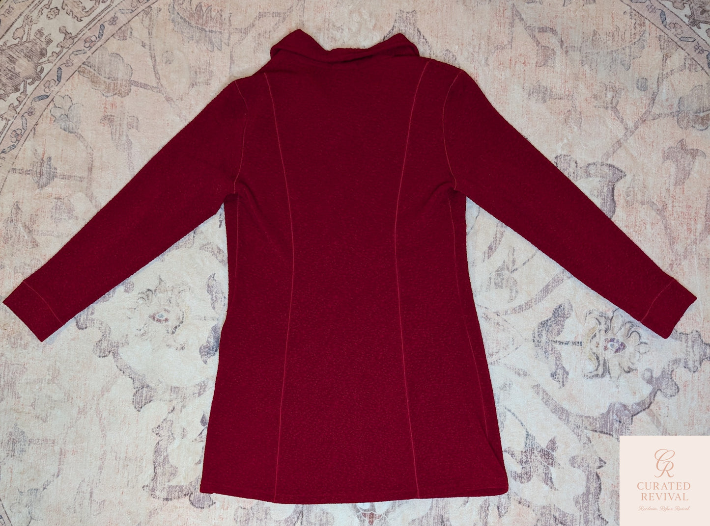 Eva Varro Red Textured Jacket – Size S -$58