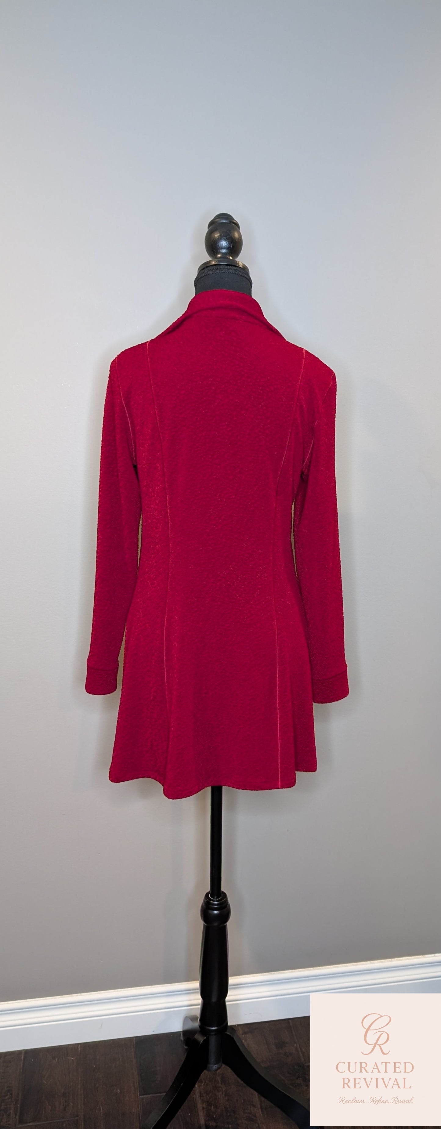 Eva Varro Red Textured Jacket – Size S -$58