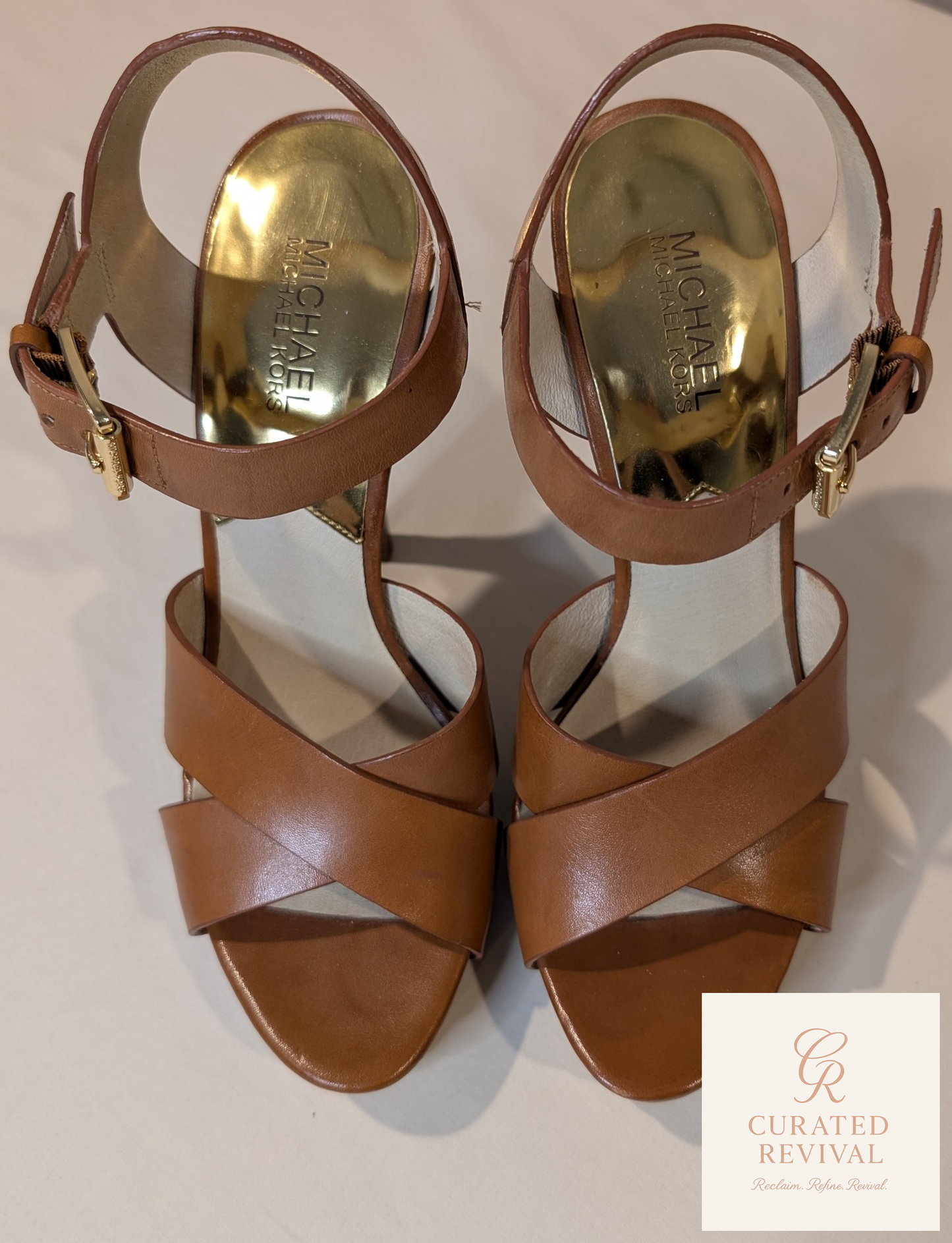 Golden Hour – Michael Kors Cognac Platform Heels