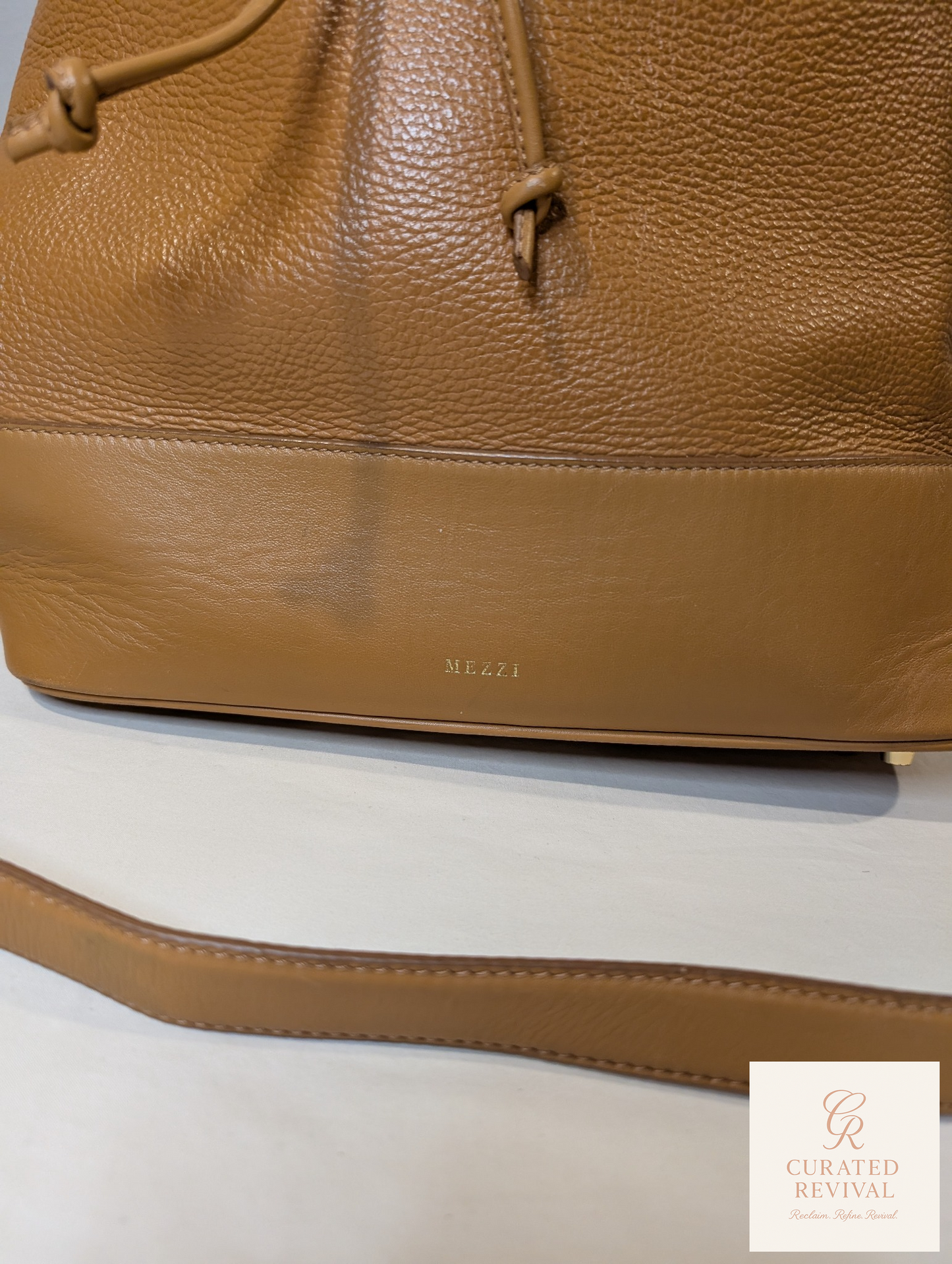 The Luxe Carry Edit – Mezzi Tan Leather Bucket Bag $68