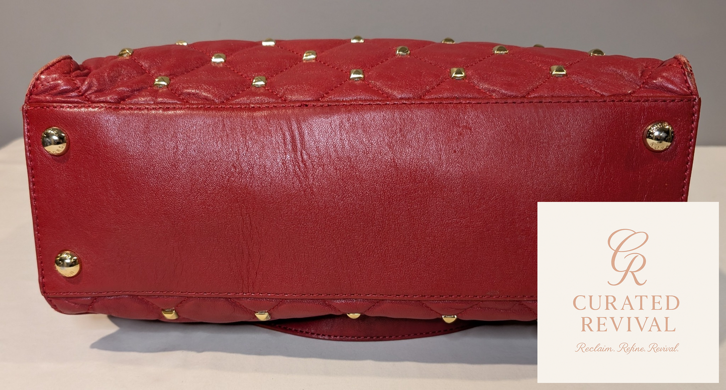 Main Character Carry – Michael Kors Red Studded Satchel