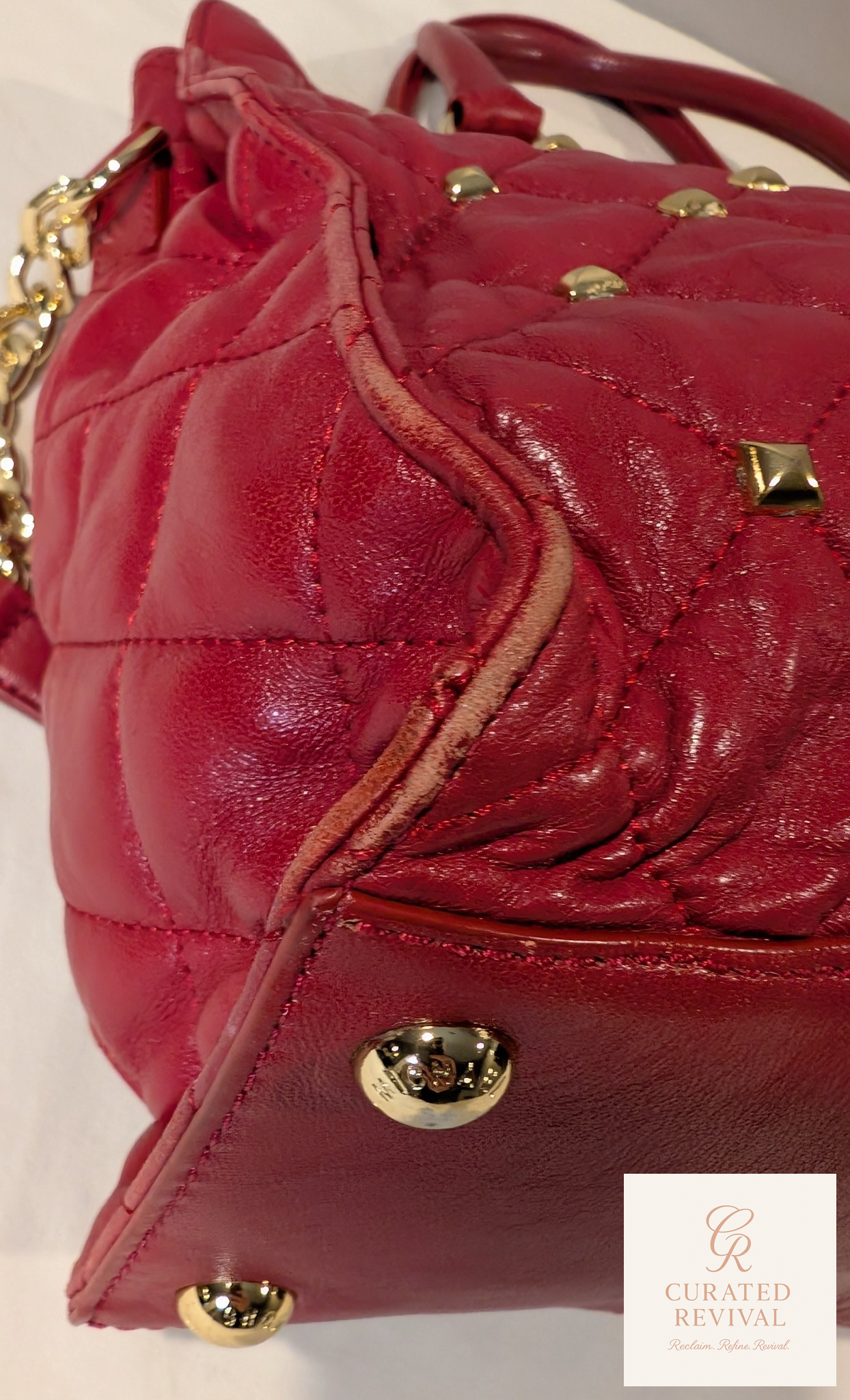 Main Character Carry – Michael Kors Red Studded Satchel