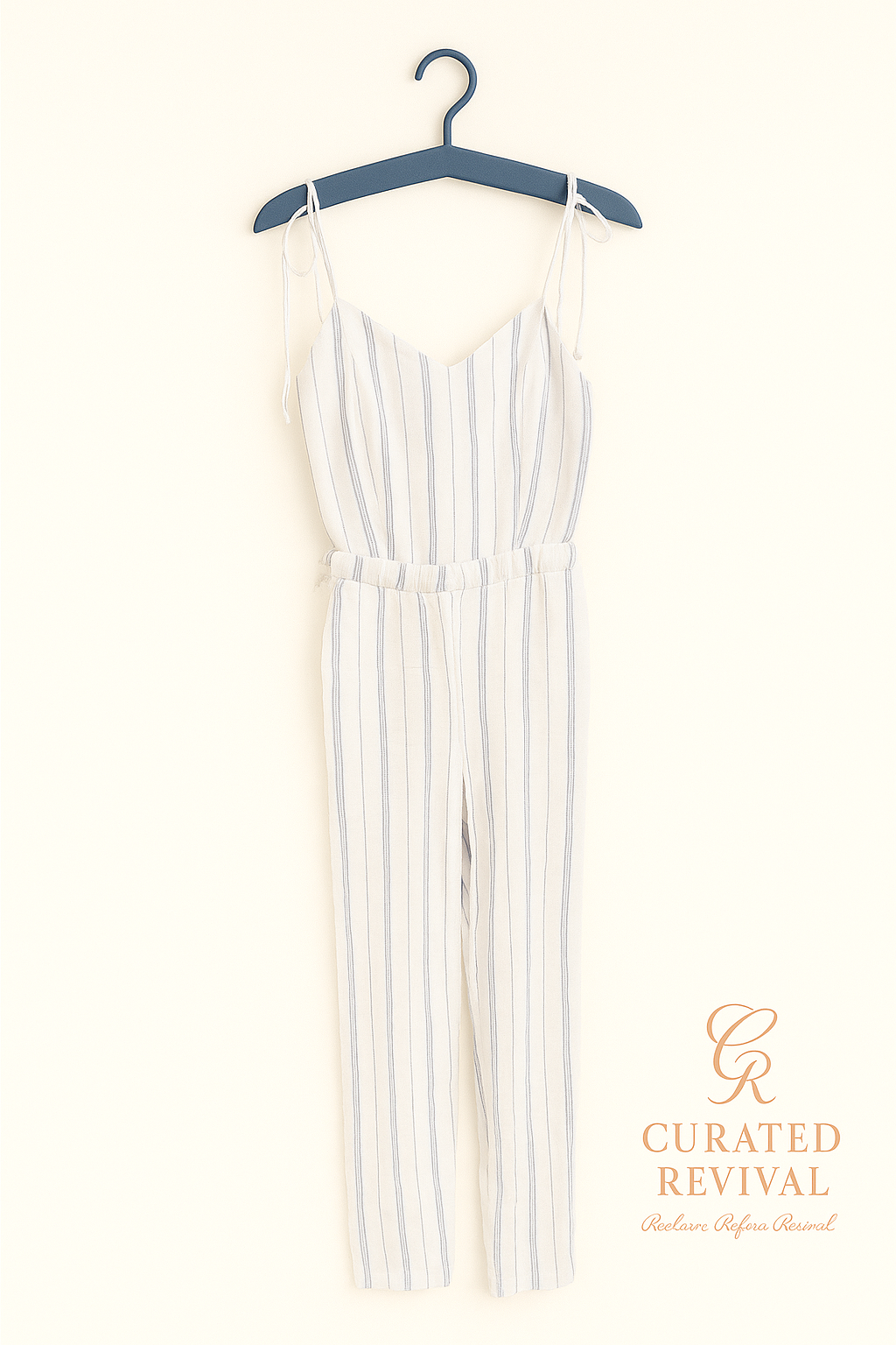 Abercrombie Striped Linen Romper — Size XS–S