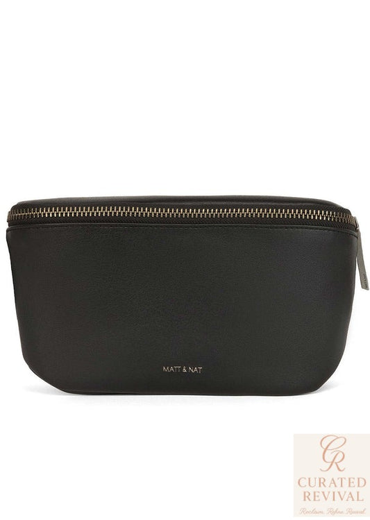 Minimalist Chic Fanny Pack – Metal Zipper, Buckle Belt, and D-Ring Hardware $42