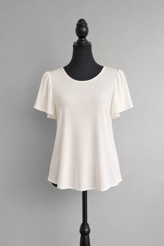 Banana Republic Ruffle Sleeve T-Shirt — Women's Size Medium