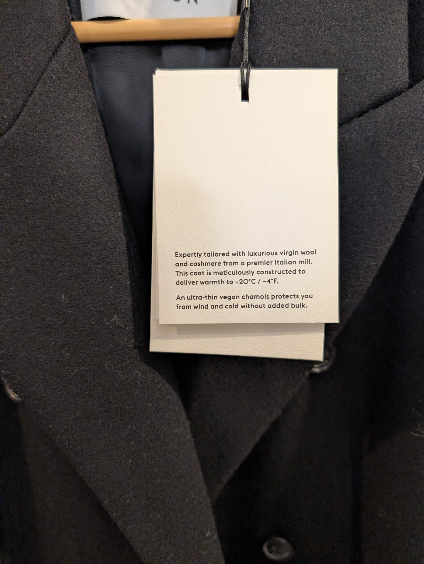 Babaton Black Wool Cashmere Double-Breasted Long Coat — Women's Size M