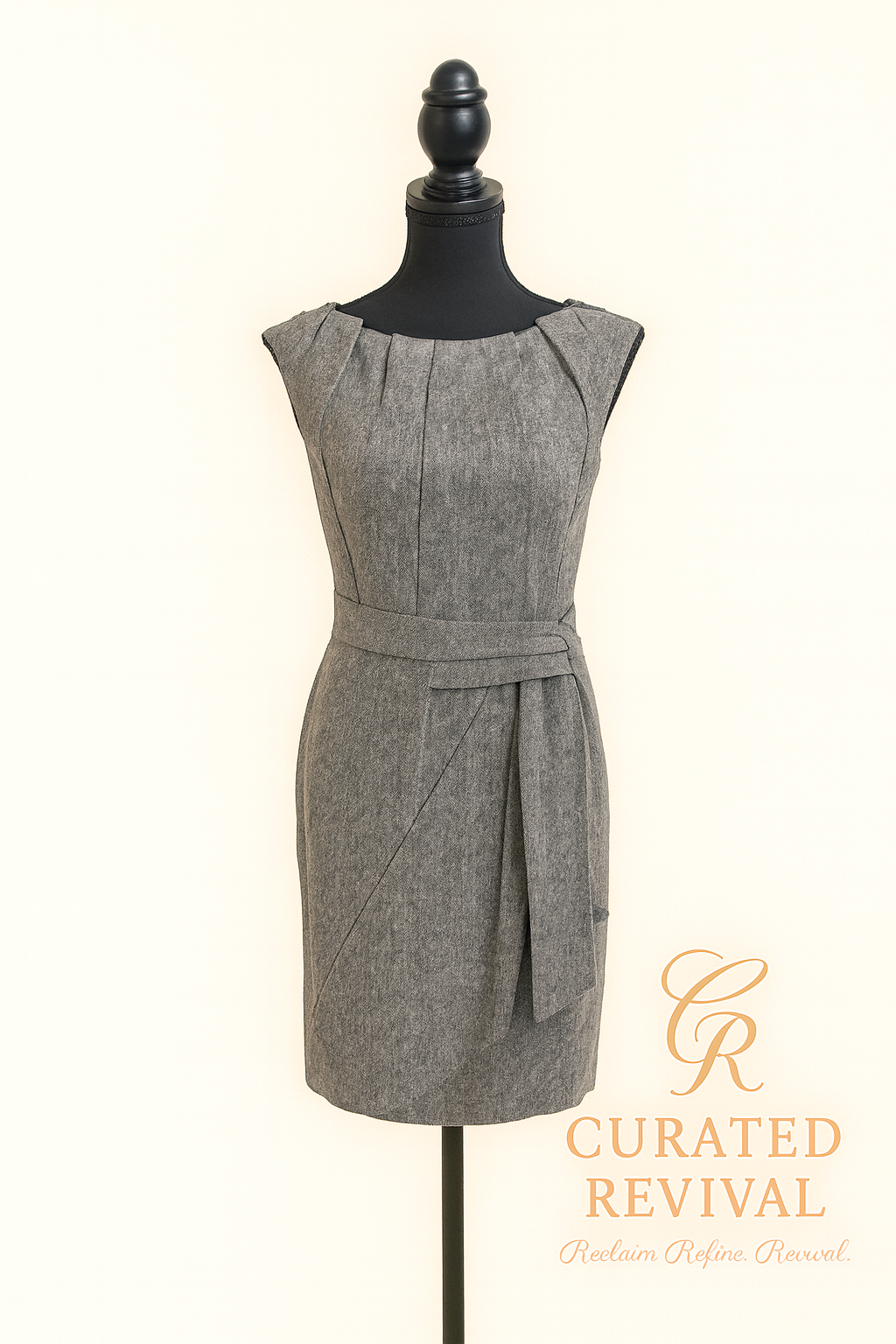 Karen Millen Charcoal Belted Sheath Dress – Size 6 – NWT - $52