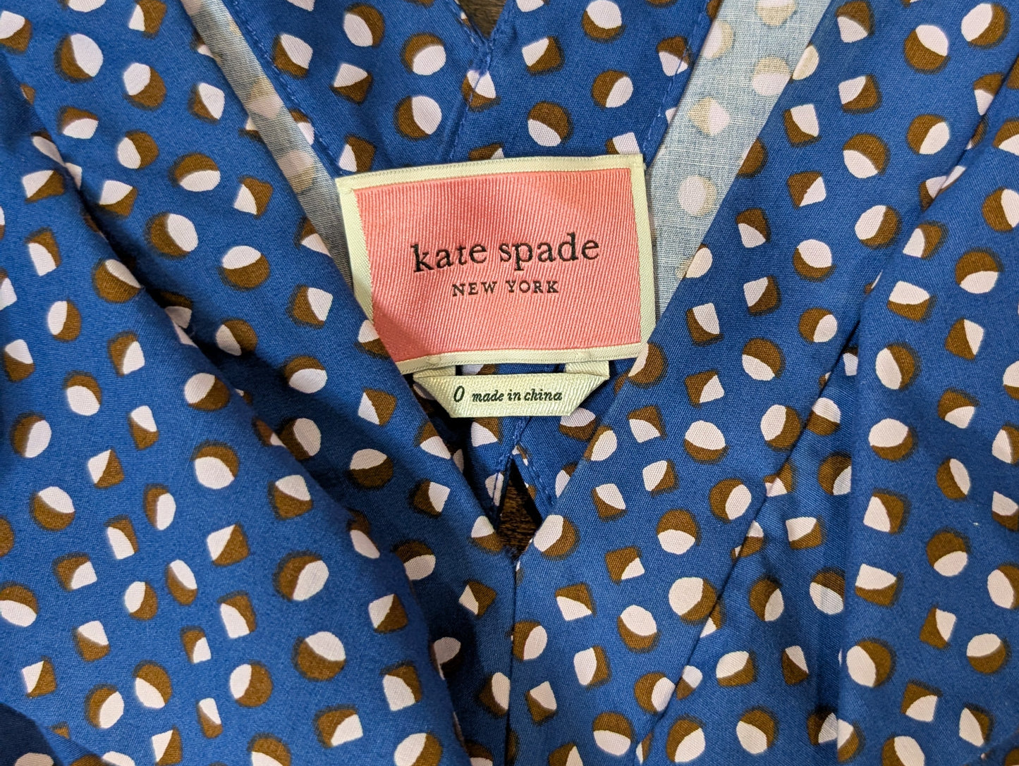 Kate Spade New York Cobalt Blue Dot Print Dress — Women's Size 0