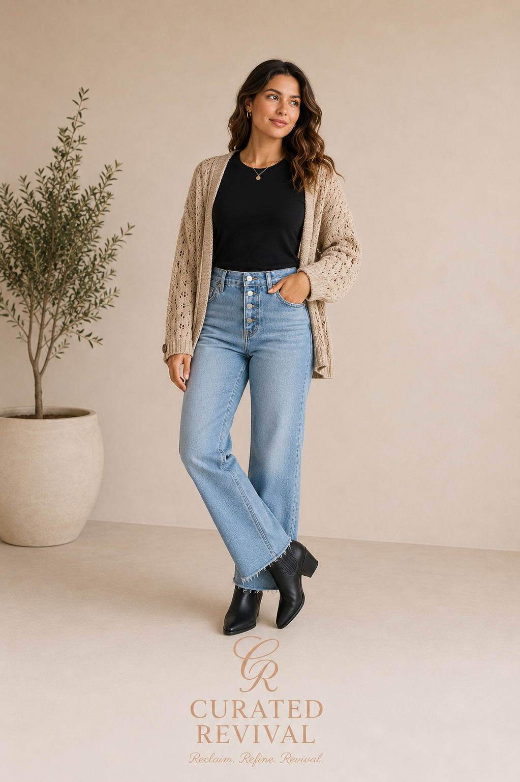 Fall Outfit Bundle | Aritzia Denim Forum Jeans, Wilfred Free Tee, Alfred Sung Cardigan & Marc Fisher Boots