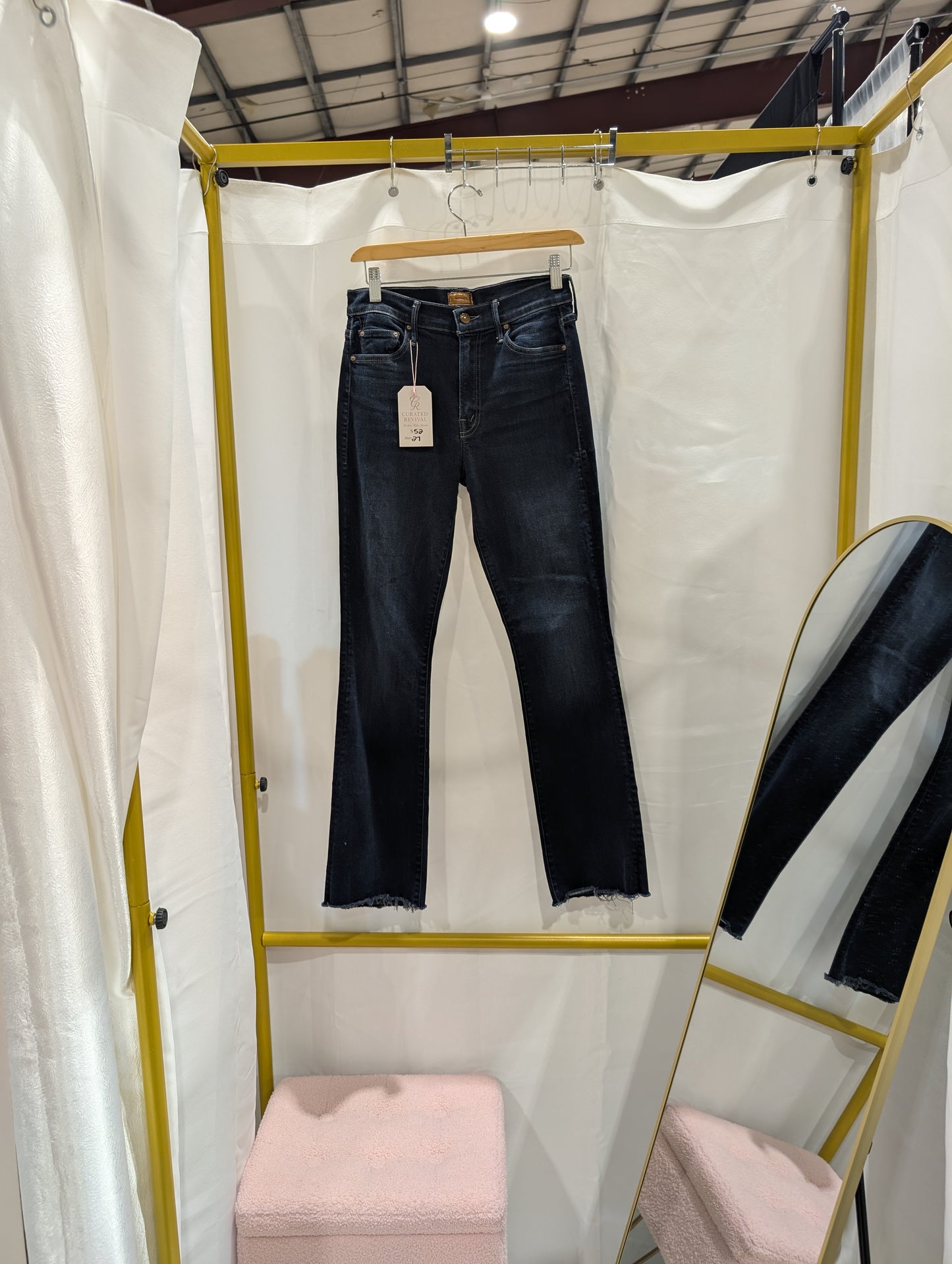 Mother Jeans High Waisted Looker Ankle Fray — Women's Size 27