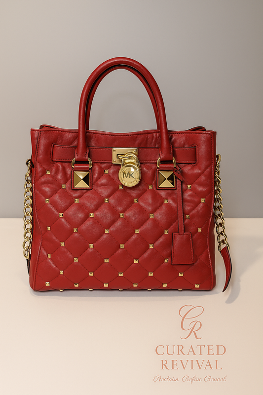 Main Character Carry – Michael Kors Red Studded Satchel
