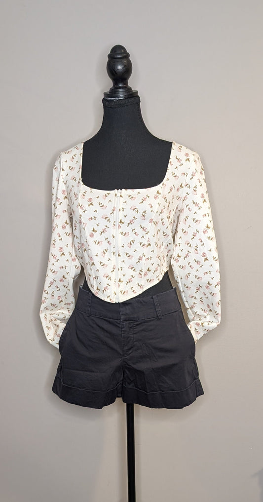 Sunday Best Aritzia Rose Print Crop Top — Women's Size Medium