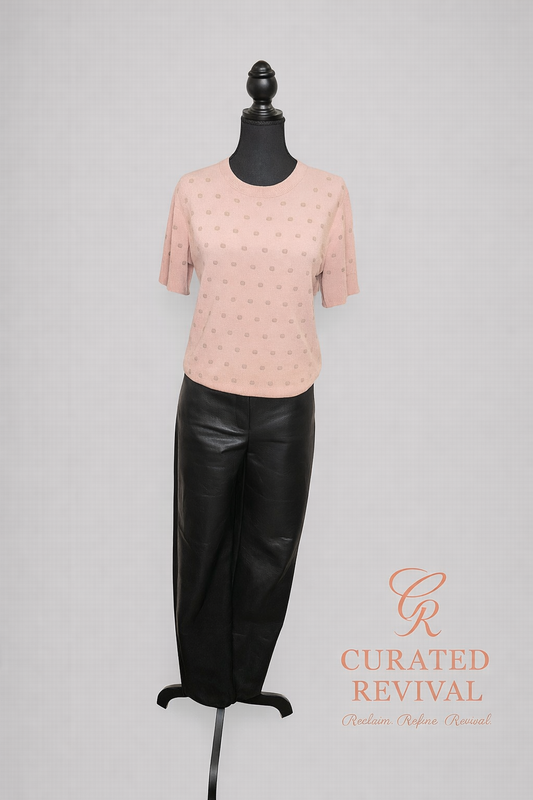 Karl Lagerfeld Dot Knit Top (Size L)