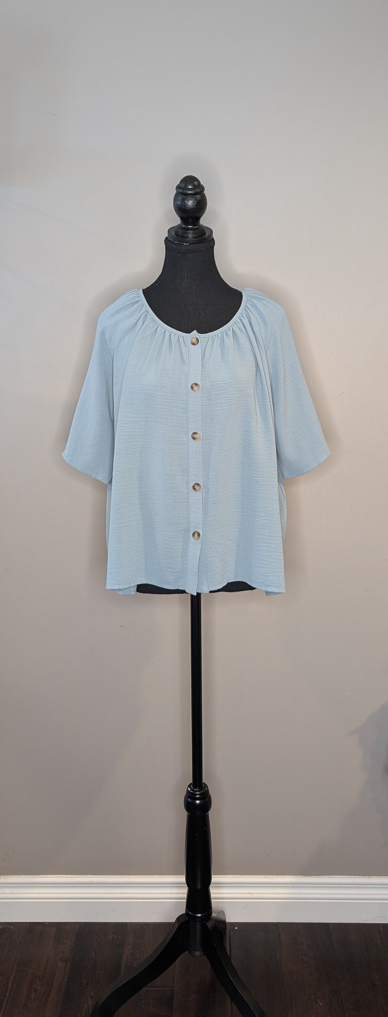 Pink Martini Blue Blouse — Women's Size Small