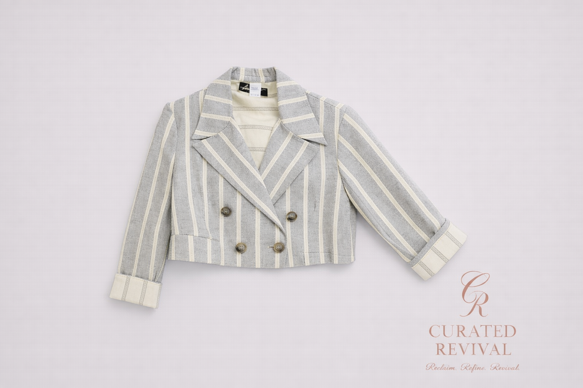 Vintage Crop Blazer — Size 12 fits M